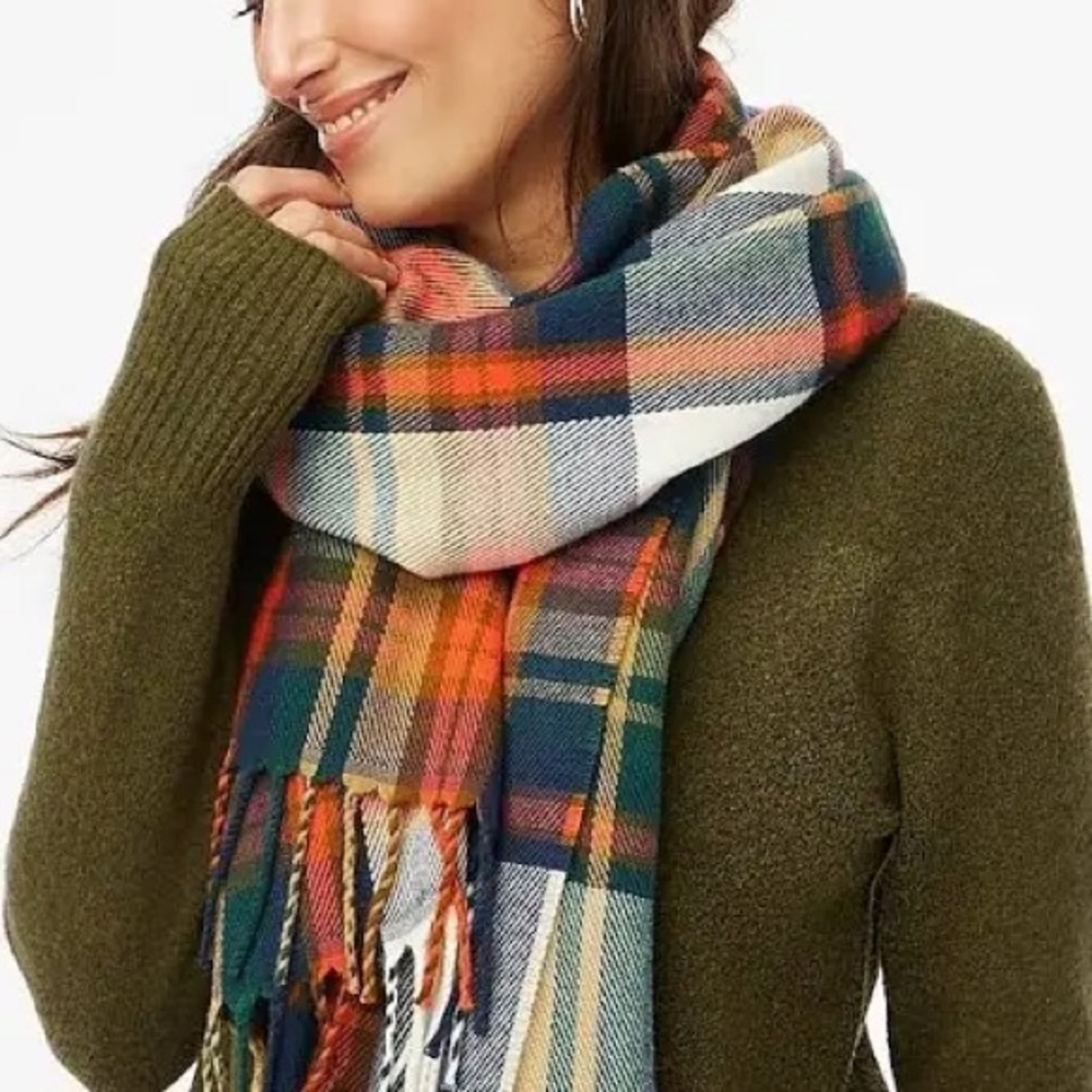 J. Crew Multicolor Plaid Scarf - Picture 4 of 6